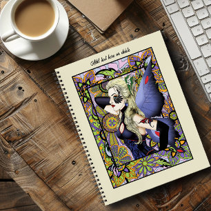 Carnet Blonde Fairy Floral Purple