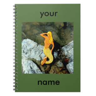 Carnet blonde mermaid regardant la mer