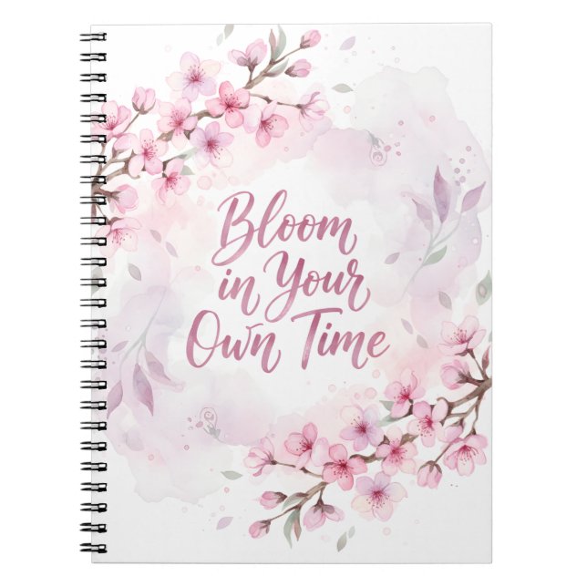 Carnet  Bloom in Your Own Time Spiral Photo Notebook (Devant)