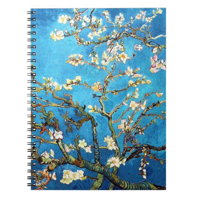 Carnet Blossoming Almond Tree Van Gogh Fine Art (Devant)