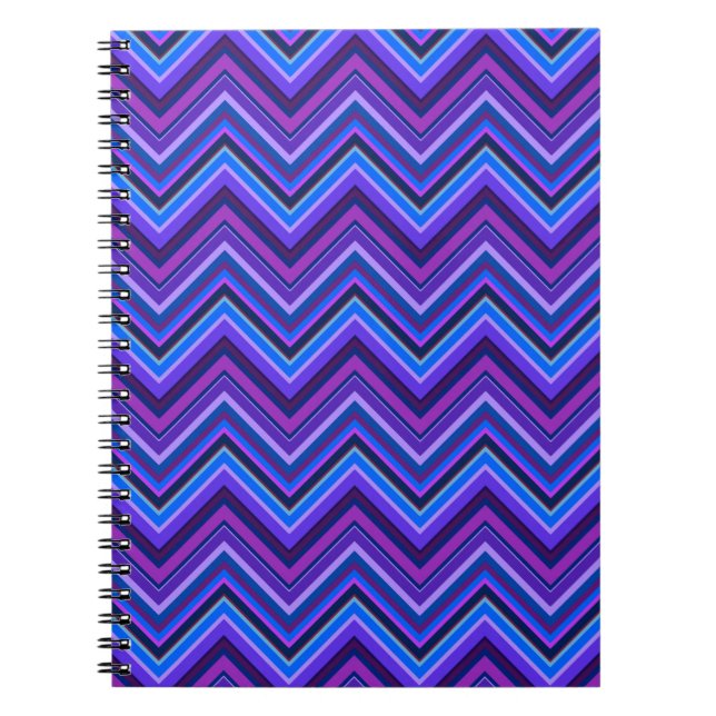 Carnet Blue and purple zigzag (Devant)