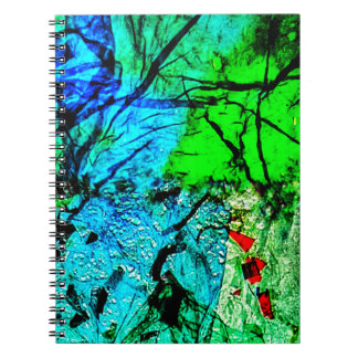 Carnet Blue bright abstract Spiral Photo Notebook,Delight