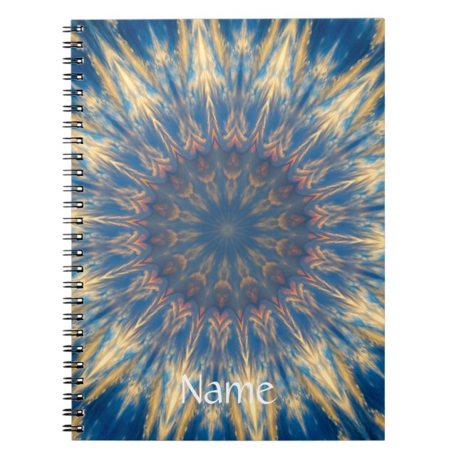 Carnet Blue Chakra Kaleidoscope Thunder_Cove (Devant)