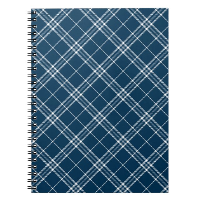 Carnet Blue clan moderne Clark Tartan Plaid (Devant)