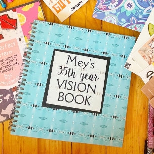 Carnet Blue Custom Name Anniversaire Vision Book