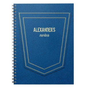 Carnet Blue Denim Jeans Texture Name Personnalisé