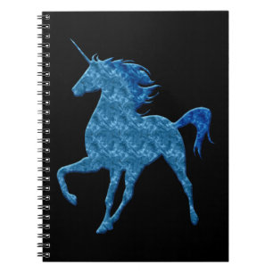 Carnet Blue Fire Unicorn Notebook
