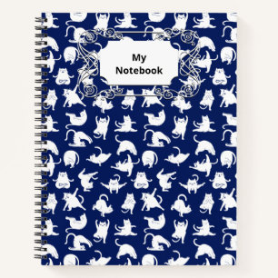 Carnet Blue Funny Chat En Yoga Sports