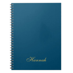 Carnet Blue Gold Professional Nom minimaliste tendance