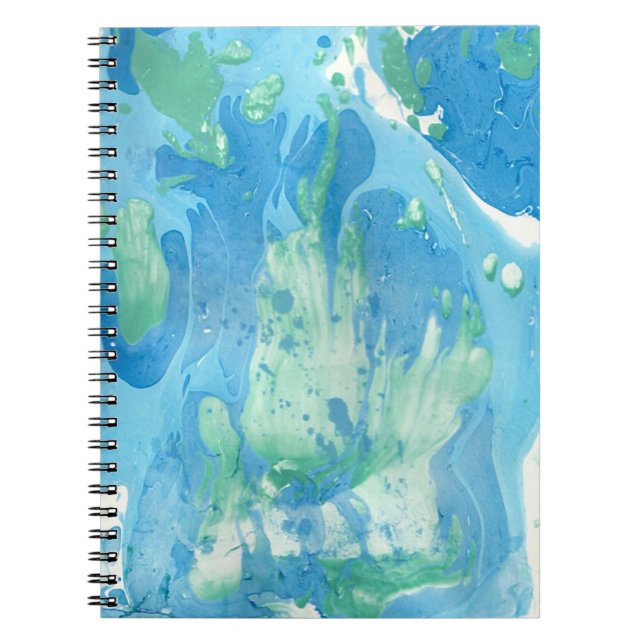 Carnet Blue Green Modèle moderne moderne Abstrait (Devant)