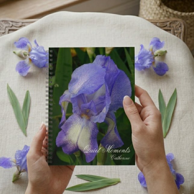 Carnet Blue Iris Macro Photo Personalized Notebook Journa (Créateur téléchargé)