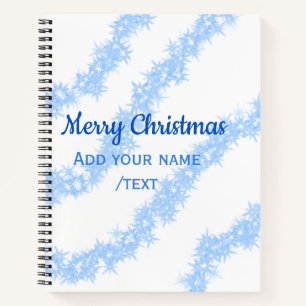 Carnet Blue merry noël scintillant lignes de parties scin