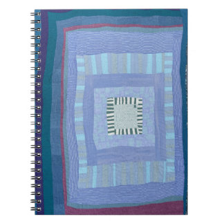 Carnet Blue modern quilt notebook