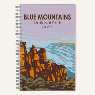 Carnet Blue Mountains National Park Australie Vintage 