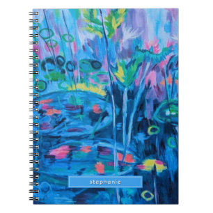 Carnet Blue Nature Floral Abstrait