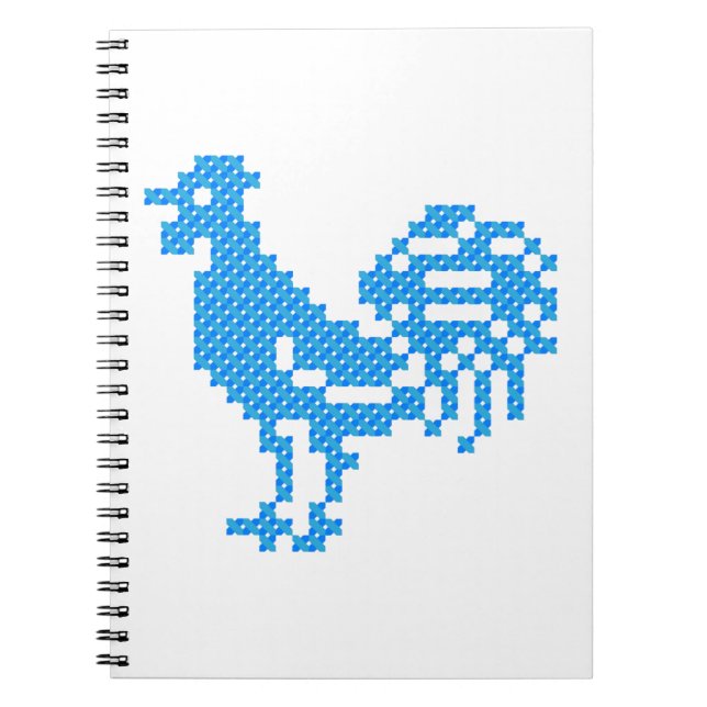 Carnet Blue Rooster (Devant)