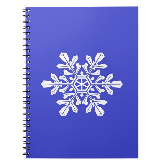 Carnet Blue Snow Flake (Devant)