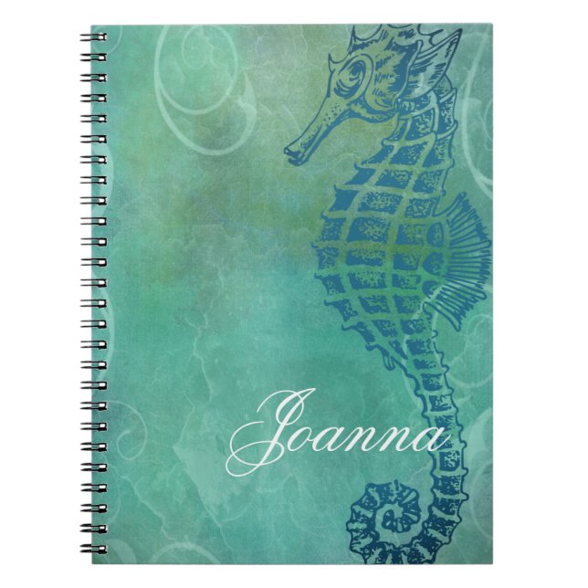 Carnet Blue Waters, Seahorse et Flourish (Devant)
