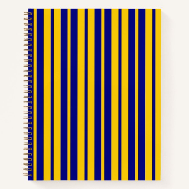 Carnet Blue Yellow Stylish Stripes Pattern Design  (Devant)
