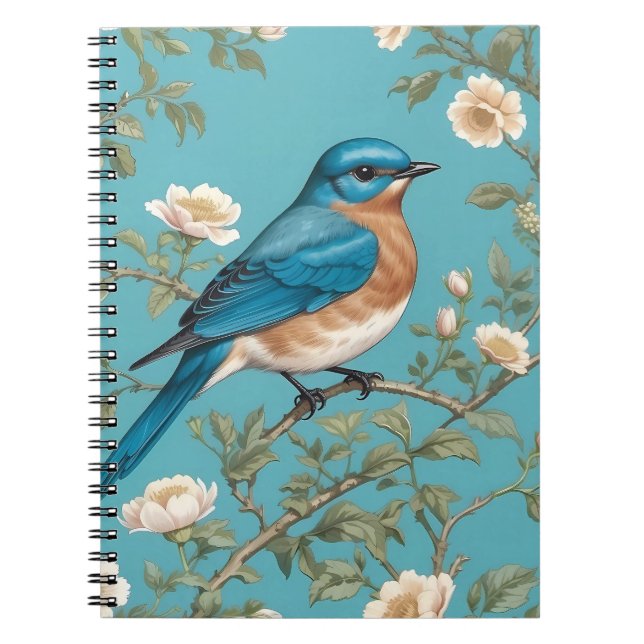 Carnet Bluebird William Morris Inspiré Turquois (Devant)