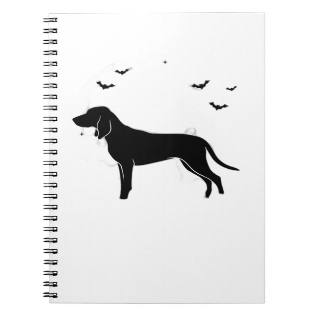 Carnet Bluetick Chien - Halloween Lune Silhouette Classic (Devant)
