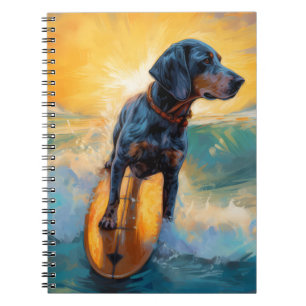 Carnet Bluetick Coonhound Beach Plage Plage de surf Peint