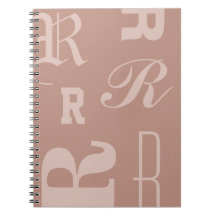 Blush Monogramme Personnalisé, Initiales de Typogr