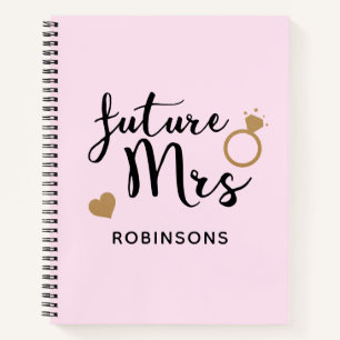 Carnet Blush Pink Gold Wedding planner Avenir Mme.