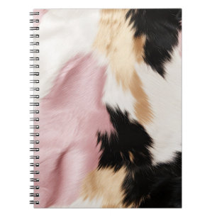 Carnet Blush Rose Blanc Or Noir Vachette Animal