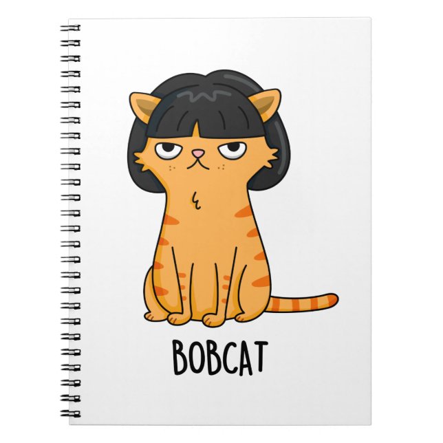 Carnet Bobcat Funny Chat Bob Hair Pun (Devant)