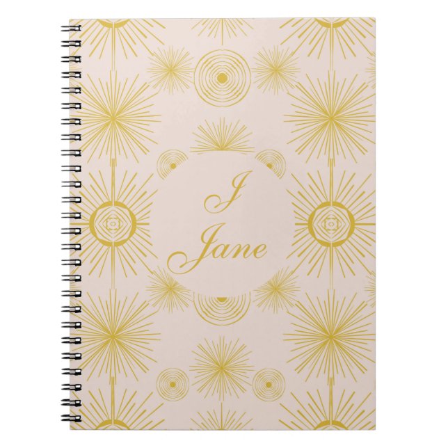 Carnet Boho Celestial Sun Stars Blush Rose (Devant)