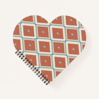 Carnet Boho Chic Terracotta and Indigo Geometric Ikat Pat