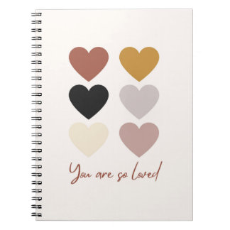 Carnet Boho Hearts Love Positive Citation Vous êtes si ai