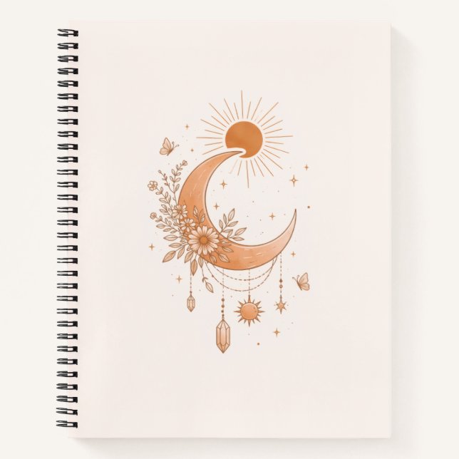 Carnet Boho Sun & Moon Deluxe Notebook (Devant)
