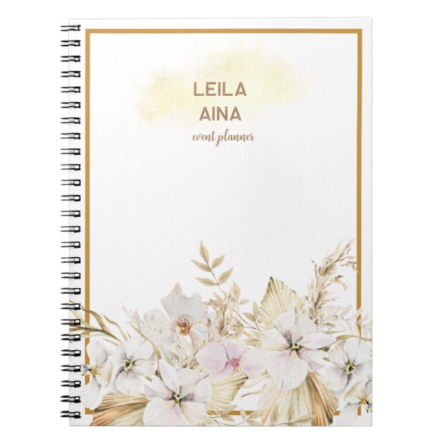 Carnet Boho Watercolor Floral Island (Devant)