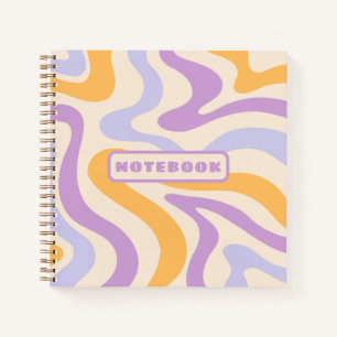 Carnet Boho Wavy Lines dans Retro Pastels