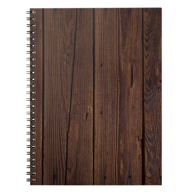 Carnet Bois Brown foncé rustique clôture en bois Style ch (Devant)