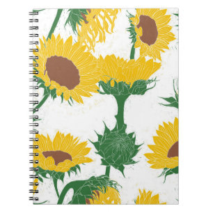 Carnet Bois Imprimer Tournesol jaune