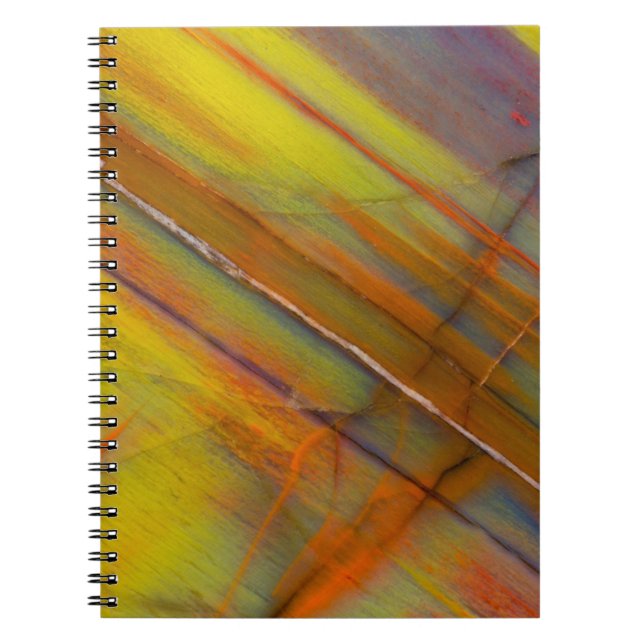 Carnet Bois pétrifié jaune (Devant)