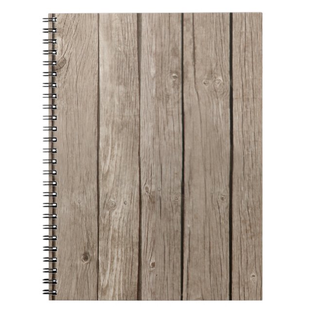 Carnet Bois rustique chic de Faux (Devant)