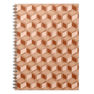 Carnet Boîtes Chrome 3-d - couleur cuivre