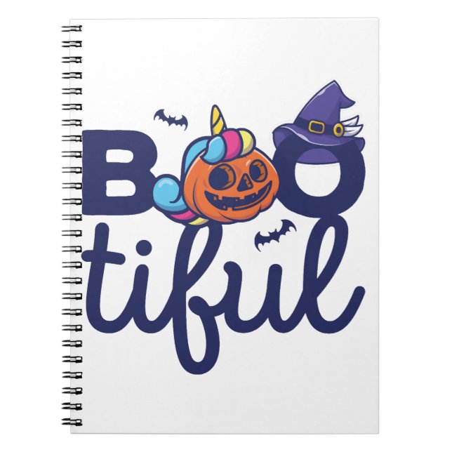 Carnet Boitier Halloween Funny Unicorn lanterne Citrouill (Devant)