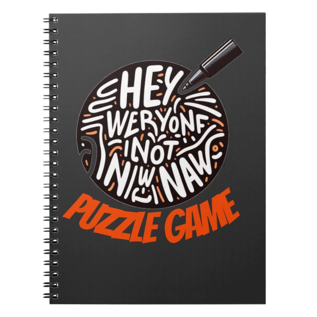 Carnet Bold Puzzle Quote Typography Art (Devant)