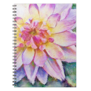 Carnet Bold Water Lily Dahlia Print Notebook