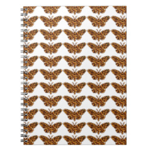 Carnet Bombyx Mori Silk Moth Cycle de vie Silhouette