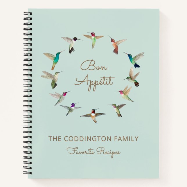 Carnet Bon Appétit California Hummingbirds Recette (Devant)
