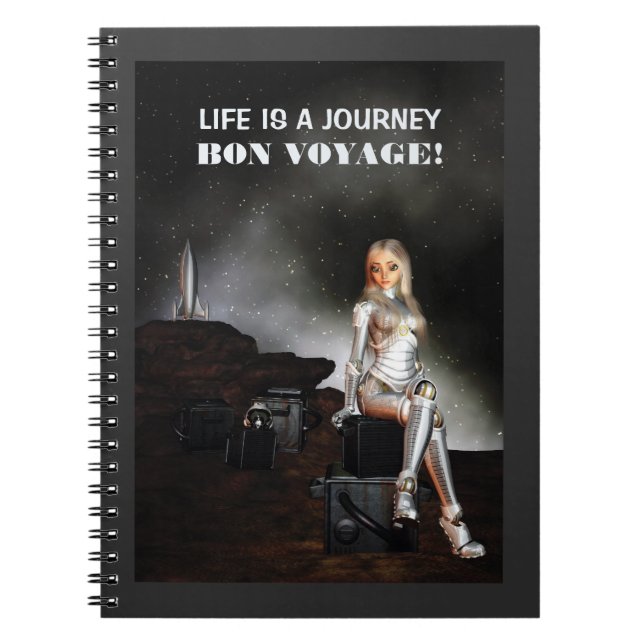 Carnet Bon Voyage! Cute female. Happy space (Devant)