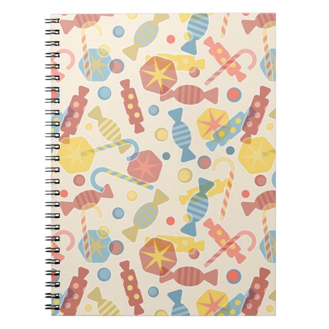 Carnet Bonbons et motif de sucrerie (Devant)