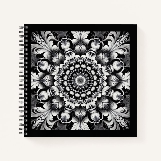 Carnet Bonheur en noir et blanc (Devant)