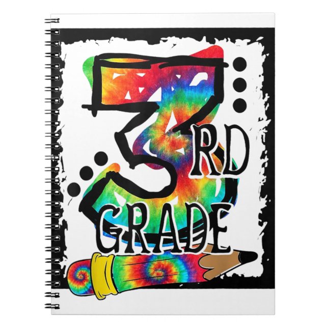 Carnet Bonjour 3e année 3e année Enseignant Tie Dye Back  (Devant)